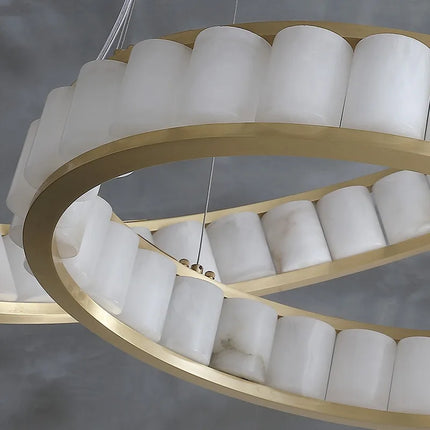 Lustre grand luxe en marbre naturel espagnol pour hôtel — LZ4P9XQ