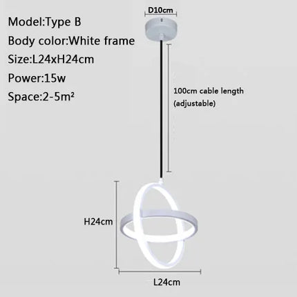 Suspension LED moderne au design simple et élégant — LZ4X9T