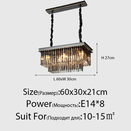 Lustre en cristal de luxe style italien pour intérieur — LZ4X9M