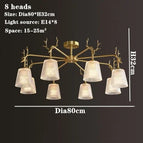 Lustre-8 têtes / Pas d'ampoule