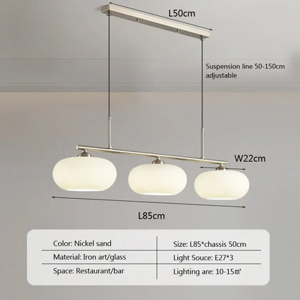 Suspension LED en verre au design nordique moderne décoratif — LZ4X9P