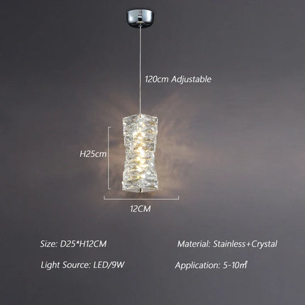 Suspension nordique en acier inoxydable avec cristal décoratif — LZ4X9P