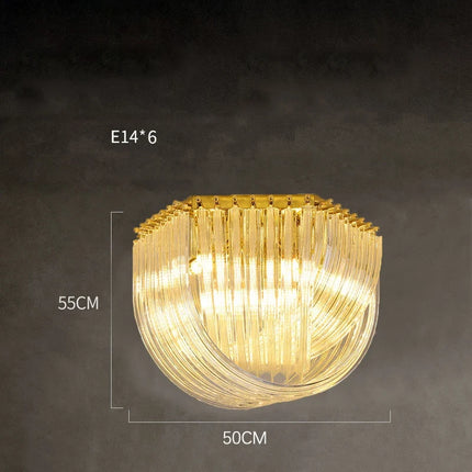 Lustre LED en verre au design moderne pour restaurant et hôtel — LZ4X9P