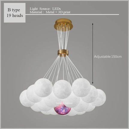 Lustre nuage lumineux décoratif pour chambre d'enfants — LZ4X9J