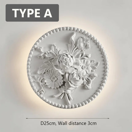Applique murale circulaire en verre au style rétro pour intérieur élégant — LZ4X9D2