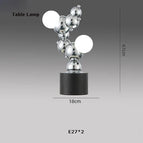 White light / Table lamp / Silver frame