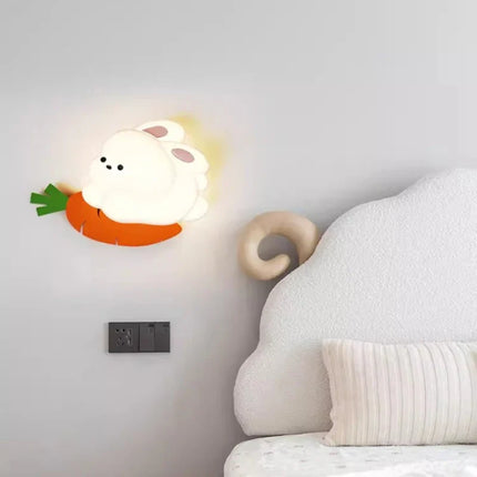 Applique murale LED lapin et radis pour chambre enfant — LZ4X9QJ