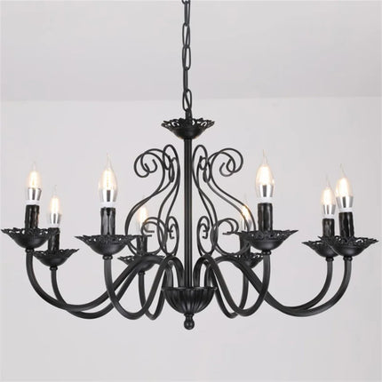 Lustre rétro en fer forgé style campagnard américain pour intérieur — LZ4X9P