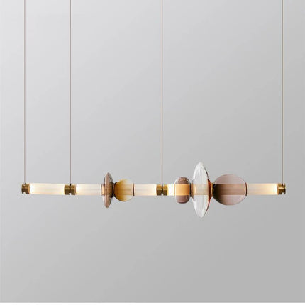 Suspension simple en verre pour hall et salle à manger duplex — LZ4XJ9