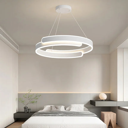 Lustre LED moderne noir et blanc pour salon et cuisine — LZ4X9P