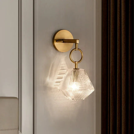 Applique murale en verre style nordique américain avec LED vintage Edison — LZ4T9Q7