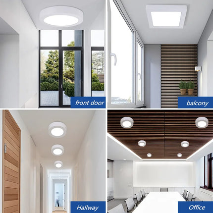 Plafonnier LED carré à montage en surface éclairage blanc froid — LZ4X9P