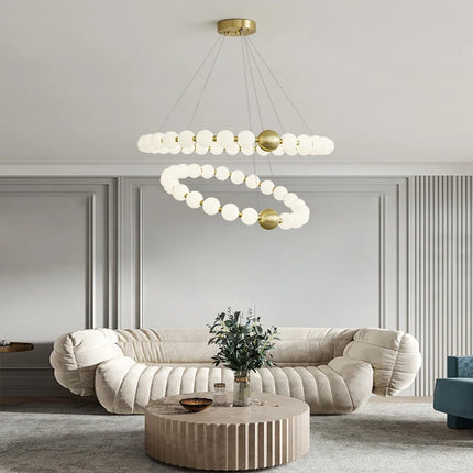 Lustre LED décoratif doré et argenté pour intérieur — LZ4X9P2