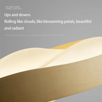 Lustre moderne en acier inoxydable à design ondulé pour intérieur — LZ4X9J2