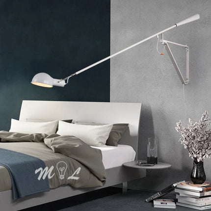 Applique murale nordique rotative avec LED design élégant en fer — LZ4X9Q2