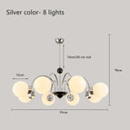 Argent 8 Lumières / Pas d'ampoule