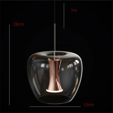 Suspension LED en verre transparent au design moderne pour intérieur — LZ4X9J