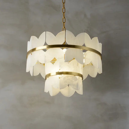 Suspension minimaliste en marbre naturel et cuivre design — LZ4X9Q