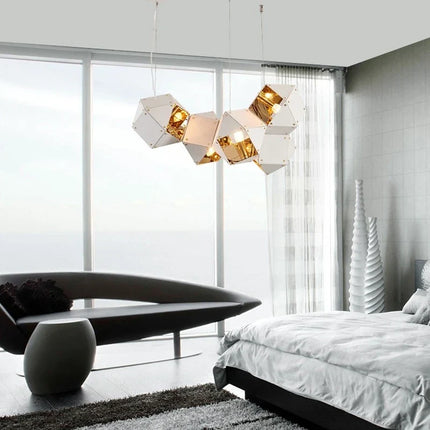 Suspension LED cube au style art déco universel — LZ4X9P