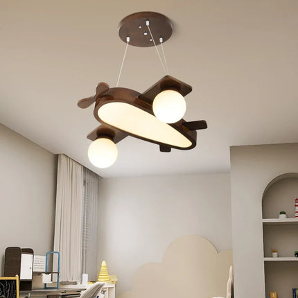 Suspension en bois massif à motif avion pour enfants — LZ4XJ9