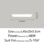 Blanc L40x20cm 48W / Blanc froid, pas de télécommande