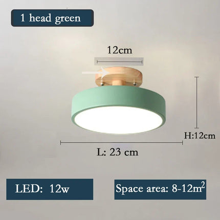 Lustre LED en bois style nordique pour plusieurs pièces — LZ4X9T