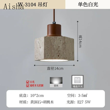 Suspension design rétro japonais en pierre de grotte pour intérieur — LZ4X9M
