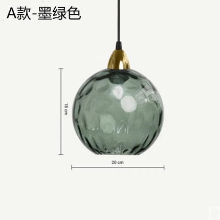 Lustre suspension en verre coloré effet grain d’eau nordique — LZ4X9P