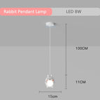 Lampe à Suspension Lapin / Lumière blanche