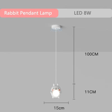 Suspension dessin animé animaux lapin et ours pour soins oculaires enfants — LZ4X9T