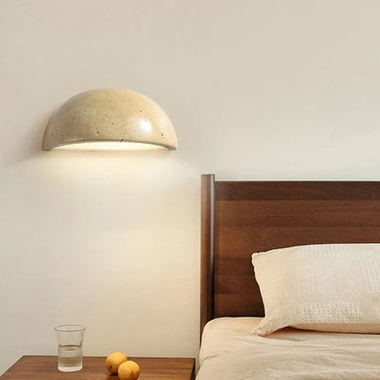 Applique murale semi-circulaire en pierre style nordique Wabi Sabi — LZ4Q7M9