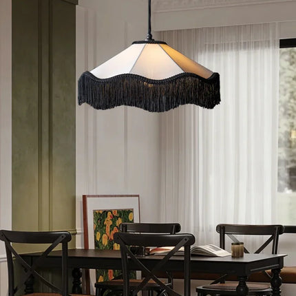 Suspension décorative en tissu style rétro français avec pampilles — LZ4X9T2