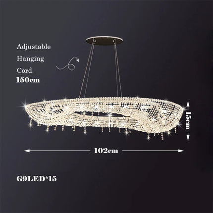 Lustre élégant en cristal transparent pour intérieur — LZ4XJ9