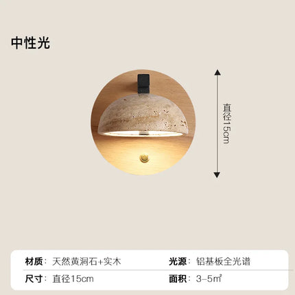 Applique murale en pierre style wabi-sabi pour décoration intérieure — LZ4QJ7