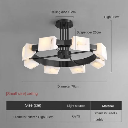 Suspension élégante en marbre espagnol pour intérieur moderne — LZ4X9T