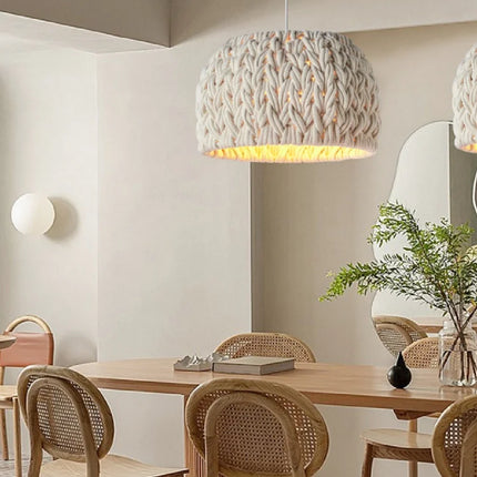 Lustre suspension intérieur en corde tissée à la main — LZ4X9JQ