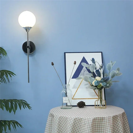 Applique murale design en verre et chrome doré pour intérieur — LZ4T9Q2