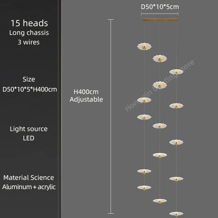 Lustre LED pour éclairage intérieur décoratif moderne — LZ4X9T