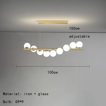 Lustre suspension en verre avec fil réglable pour bar et restaurant — LZ4X9P
