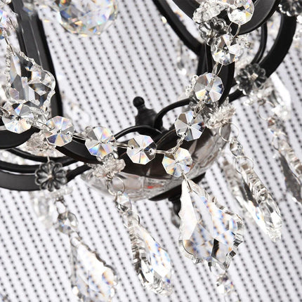 Lustre traditionnel à LED orné de cristaux fumés — LZ4X9M