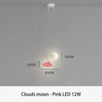 Nuages lune rose / 3 températures de couleur