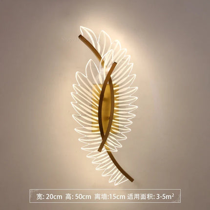 Applique murale nordique design plume moderne luxe — LZ4F7XQ