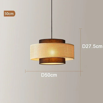 Lustre suspension en rotin tissé pour décoration intérieure — LZ7XQ2