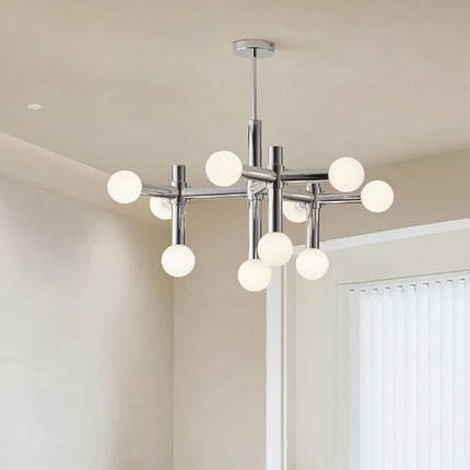 Lustre chrome au design artistique pour éclairage intérieur — LZ7D9X