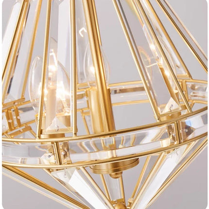 Suspension en cristal doré au design nordique élégant — LZ4X9P