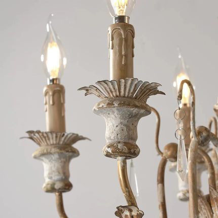 Lustre vintage en bois au design français — LZ4P9XQ