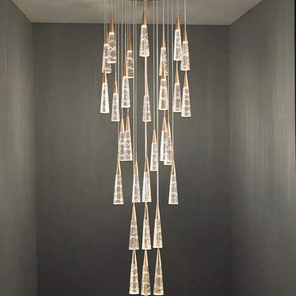 Lustre suspension moderne à branches avec longue ligne LED intégrée — LZ4X9T2