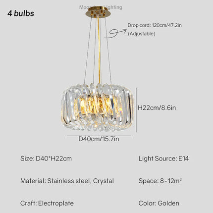 Lustre en cristal pour décoration intérieure élégante et moderne — LZ4X9P