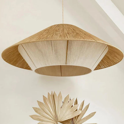 Suspension décorative en rotin et corde de chanvre — LZ4R9T1