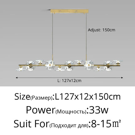 suspension moderne minimaliste en verre et éclairage led créatif